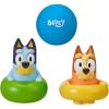 Bluey Bath Squirter Toys Pack of 3, Lightweight Floating Water Toy Set with Bingo and Beach Ball, Squeezable Bath Toys for Toddlers and Kids, Ages 3+