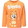 Bluey Bingo Chilli Mom Bandit Dad Long Sleeve Matching Family T-Shirt Toddler to Adult(Bingo  Orange)