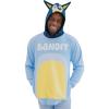 Bluey Bingo Dad Mom Fleece Matching Family Cosplay Pullover Hoodie Infant to Little Kid(Blue  Bandit Dad)
