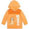 Bluey Bingo Fleece Half Zip Hoodie Toddler to Big Kid(Orange)