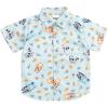 Bluey Bingo Hawaiian Button Down Dress Shirt Toddler to Big Kid(Bluey / Bingo / Ice Cream)