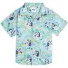 Bluey Bingo Hawaiian Button Down Dress Shirt Toddler to Big Kid(Bluey / Tropical)