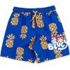 Bluey Bingo UPF 50+ Swim Trunks Bathing Suit Toddler to Little Kid Sizes (2T – 7-8)(Dark Blue  Pineapples)