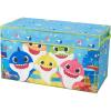 Bluey Collapsible Storage Trunk Durable Fabric Chest with Soft Lid, 28.5″x14.5″x16″,Kids Room Organizer(Baby Shark)