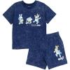 Bluey Drop Shoulder T-Shirt and Shorts Outfit Set Toddler to Big Kid Sizes (2T – 10-12)(Blue)
