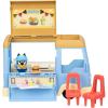 Bluey Dump Truck Toy Playset, Sturdy Working Toy Dump Truck with 2 Articulated Figures and 3 Huge Boulders, Construction Toys for Kids of Ages 3+(Food Truck)