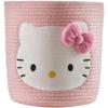 Bluey Figural Rope Storage Basket,10″ H x 10″ W, Decorative and Functional Organizer for Kids Room or Nursery(Hello Kitty)