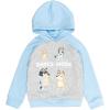 Bluey Fleece Hoodie(Light Blue / Grey)