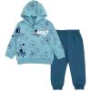 Bluey Fleece Pullover Hoodie and Pants Outfit Set Toddler to Little Kid Sizes (2T – 7-8)(Teal / Blue  Bluey)