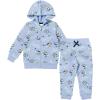 Bluey Fleece Zip Up Hoodie Set Toddler to Big Kid(Blue)