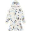 Bluey Girls Fleece Dress Toddler to Big Kid(White)