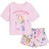 Bluey Girls T-Shirt and French Terry Shorts Outfit Set Toddler to Big Kid Sizes (2T – 10-12)(Pink)