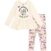 Bluey Girls T-Shirt and Leggings Outfit Set Toddler to Big Kid Sizes (2T – 10-12)(White / Pink)