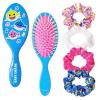 Bluey Hair Accessory 5 Pcs Set – 1 Regular 9 inch Bluey HairBrush For Girls + 4 Bluey Scrunchies For Kids – Accessories For Girls – Detangling Brush – Elastic Hair Ties Ropes Scrunchies Ages 3+(Baby Shark 5 Piece Hair Accessories)