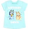 Bluey July 4th Halloween Christmas Birthday School Heart T-Shirt Infant to Big Kid Sizes (12 Months – 10-12)(Blue / Birthday)
