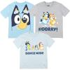 Bluey Shirts 3 Pack, Boys T-Shirts for Summer, Pack of 3 Boys Tshirt, Kids Cotton T Shirt(Blue)