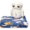 Bluey Throw & Plush Hugger Set, 50″x60″ Silk Touch Blanket with 3D Character Pillow – Soft, Cozy Blanket for Kids and Toddlers(Hedwig)