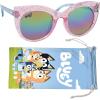 Bluey Toddler Sunglasses – Arkaid Bluey Cateye with Comfortable UV-Protective Bluey Sunglasses Toddler Size w/t Soft Case(Pink)
