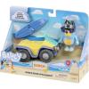 Bluey Vehicle & Figures Ice Cream Cart Toy Playset, Portable Ice Cream Push Cart with 2.5” Articulated Bingo Figure, Play Food Truck for Kids Ages 3+(Beach Quad with Bandit)