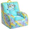 Bluey & Chloe Kids Micromink Bean Bag Sofa Chair,Soft Padded Toddler Seat with Piping & Carry Handle,Cozy Lounge Chair for Ages 3+,Blue(Bluey)