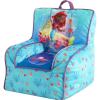 Bluey & Chloe Kids Micromink Bean Bag Sofa Chair,Soft Padded Toddler Seat with Piping & Carry Handle,Cozy Lounge Chair for Ages 3+,Blue(Little Mermaid)
