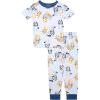 Bluey boys 2-piece Snug-fit Viscose Pajama Set, Soft & Cute for Kids(Rain Bluey)