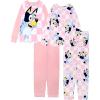 Bluey girls 4-piece Snug-fit Cotton Pajama Set, Soft & Cute for Kids(Hi Bluey)