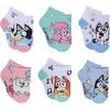 Bluey girls Multi Pack Kid’s Socks(White (6-pack))