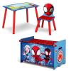Delta Children Bluey 3-Piece Toddler Playroom Set – Includes Table, Chair and Toy Box, Blue(Marvel Spidey and His Amazing Friends)