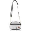 Disney Sanrio Bluey Purse Crossbody Handbag for Women | Metallic Vinyl Women’s Shoulder Handbag(Hello Kitty White)