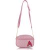 Disney Sanrio Bluey Purse Crossbody Handbag for Women | Metallic Vinyl Women’s Shoulder Handbag(My Melody)