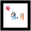 Gallery Pops Bluey – Balloon Chase Wall Art, White Framed Version, 12″ x 12″ Gallery Pops Wall Art(Black Framed Version)