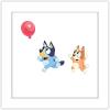 Gallery Pops Bluey – Balloon Chase Wall Art, White Framed Version, 12″ x 12″ Gallery Pops Wall Art(White Framed Version)