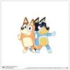Gallery Pops Bluey – Bandit and Chilli Graphic Wall Art, White Framed Version, 12” x 12”(Unframed Version)