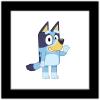 Gallery Pops Bluey – Bluey Waving Wall Art, White Framed Version, 12” x 12”(Black Framed Version)