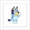Gallery Pops Bluey – Bluey Waving Wall Art, White Framed Version, 12” x 12”(White Framed Version)