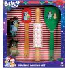 Handstand Kitchen Bluey Holiday Baking Set with Bluey and Bingo Cookie Cutters, Rolling Pin, Spatula and Flipper