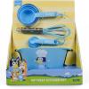 Handstand Kitchen Bluey My First Real Kitchen Tools Set with 1.5 Quart Mixing Bowl, Measuring Spoon Set, Measuring Cup Set and 8.5″ Whisk