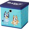 Idea Nuova Bluey Collapsible Fabric Storage Cube,10” Organizer Bin with Lid for Bedroom, Playroom, and Closet(Bluey)