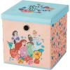 Idea Nuova Bluey Collapsible Fabric Storage Cube,10” Organizer Bin with Lid for Bedroom, Playroom, and Closet(Princess)