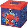 Idea Nuova Bluey Collapsible Fabric Storage Cube,10” Organizer Bin with Lid for Bedroom, Playroom, and Closet(Spiderman)