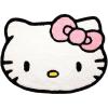 Jay Franco Bluey Plush Blue Fluffy Accent Rug – 3 x 3 ft Area Rug for Kids Bedroom or Living Room Decor(White – Hello Kitty)