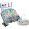 Jay Franco Bluey Twin Size Comforter Set – 4 Piece Bedding Includes Sheet Set, Pillow Covers & Bonus Duffle Bag – Super Soft Kids Bedding with Bingo, Muffin, Coco & Snickers(Multi – Bluey)