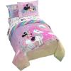 Jay Franco Bluey & Bingo 5 Piece Twin Size Bed Set – Includes Comforter & Sheet Set – Super Soft Kids Bedding Fade Resistant Microfiber (Official Bluey Product)(Pink – Minnie Mouse)