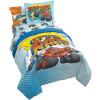 Jay Franco Bluey & Bingo 5 Piece Twin Size Bed Set – Includes Comforter & Sheet Set – Super Soft Kids Bedding Fade Resistant Microfiber (Official Bluey Product)(Blue – Blaze)