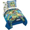 Jay Franco Bluey & Bingo 5 Piece Twin Size Bed Set – Includes Comforter & Sheet Set – Super Soft Kids Bedding Fade Resistant Microfiber (Official Bluey Product)(Blue – Tmnt)