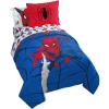 Jay Franco Bluey & Bingo 5 Piece Twin Size Bed Set – Includes Comforter & Sheet Set – Super Soft Kids Bedding Fade Resistant Microfiber (Official Bluey Product)(Blue – Spiderman)