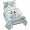Jay Franco Bluey & Bingo 5 Piece Twin Size Bed Set – Includes Comforter & Sheet Set – Super Soft Kids Bedding Fade Resistant Microfiber (Official Bluey Product)(Multi – Bluey)