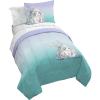 Jay Franco Bluey & Bingo 5 Piece Twin Size Bed Set – Includes Comforter & Sheet Set – Super Soft Kids Bedding Fade Resistant Microfiber (Official Bluey Product)(Teal – Little Mermaid)