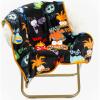 Jay Franco Bluey & Bingo Nogginz Set – 40 x 50 Inch Lightweight Travel Throw Blanket & Pillow – Kids Super Soft 2 Piece Bedding Set(Black – Anxiety)